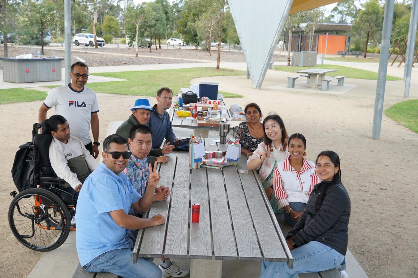 Enable Hub support team and participants sharing a moment together